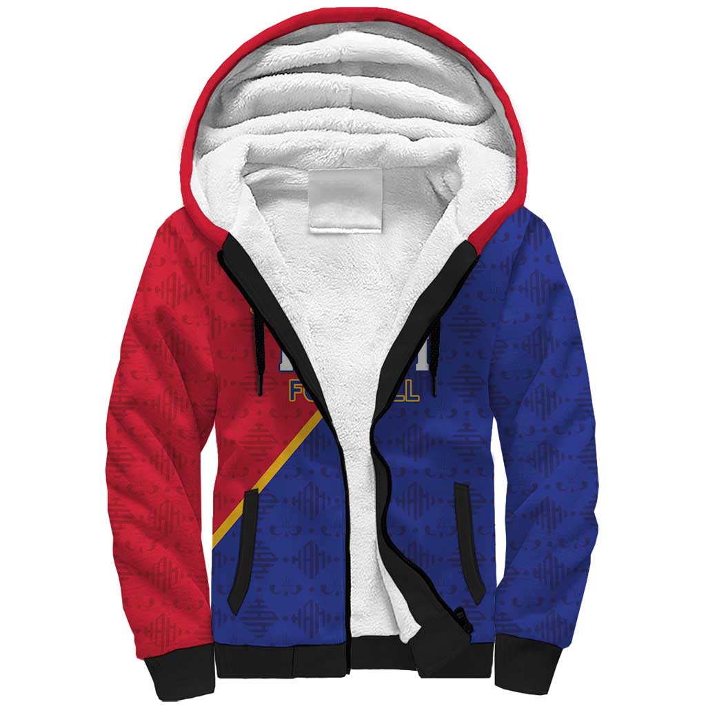 Custom Haiti Football Sherpa Hoodie Les Grenadiers