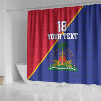 Custom Haiti Football Shower Curtain Les Grenadiers