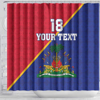 Custom Haiti Football Shower Curtain Les Grenadiers