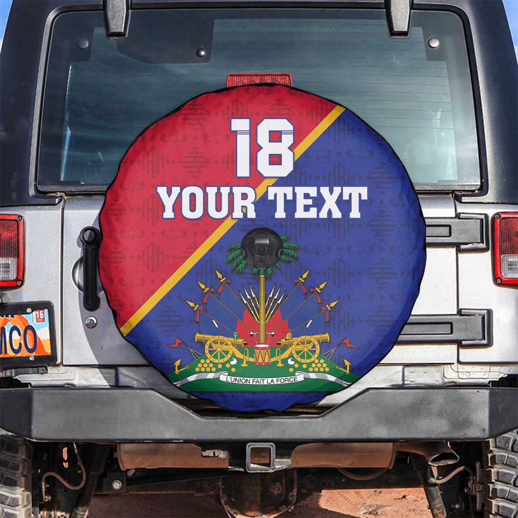 Custom Haiti Football Spare Tire Cover Les Grenadiers