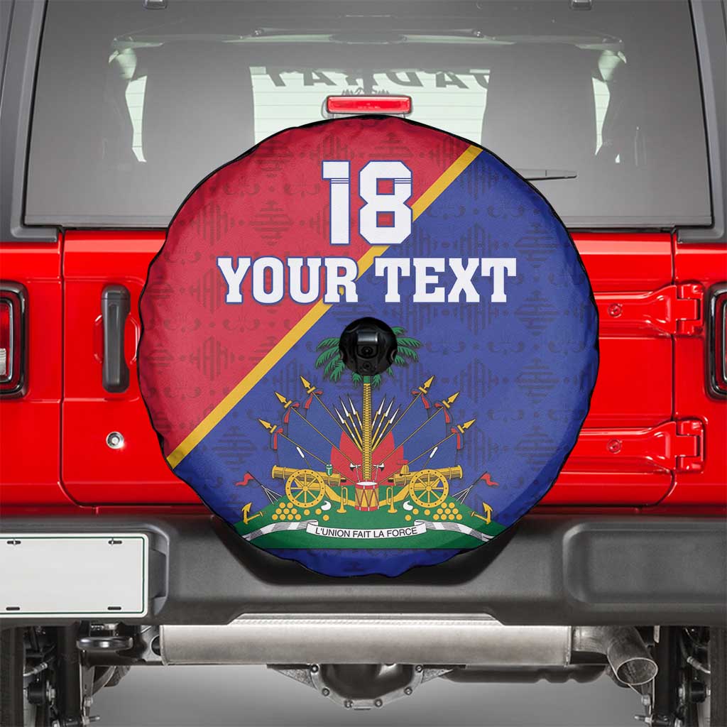 Custom Haiti Football Spare Tire Cover Les Grenadiers