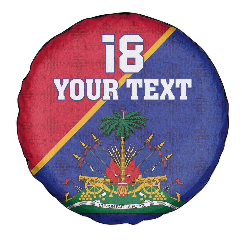 Custom Haiti Football Spare Tire Cover Les Grenadiers