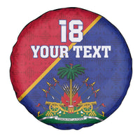 Custom Haiti Football Spare Tire Cover Les Grenadiers