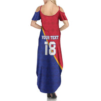 Custom Haiti Football Summer Maxi Dress Les Grenadiers