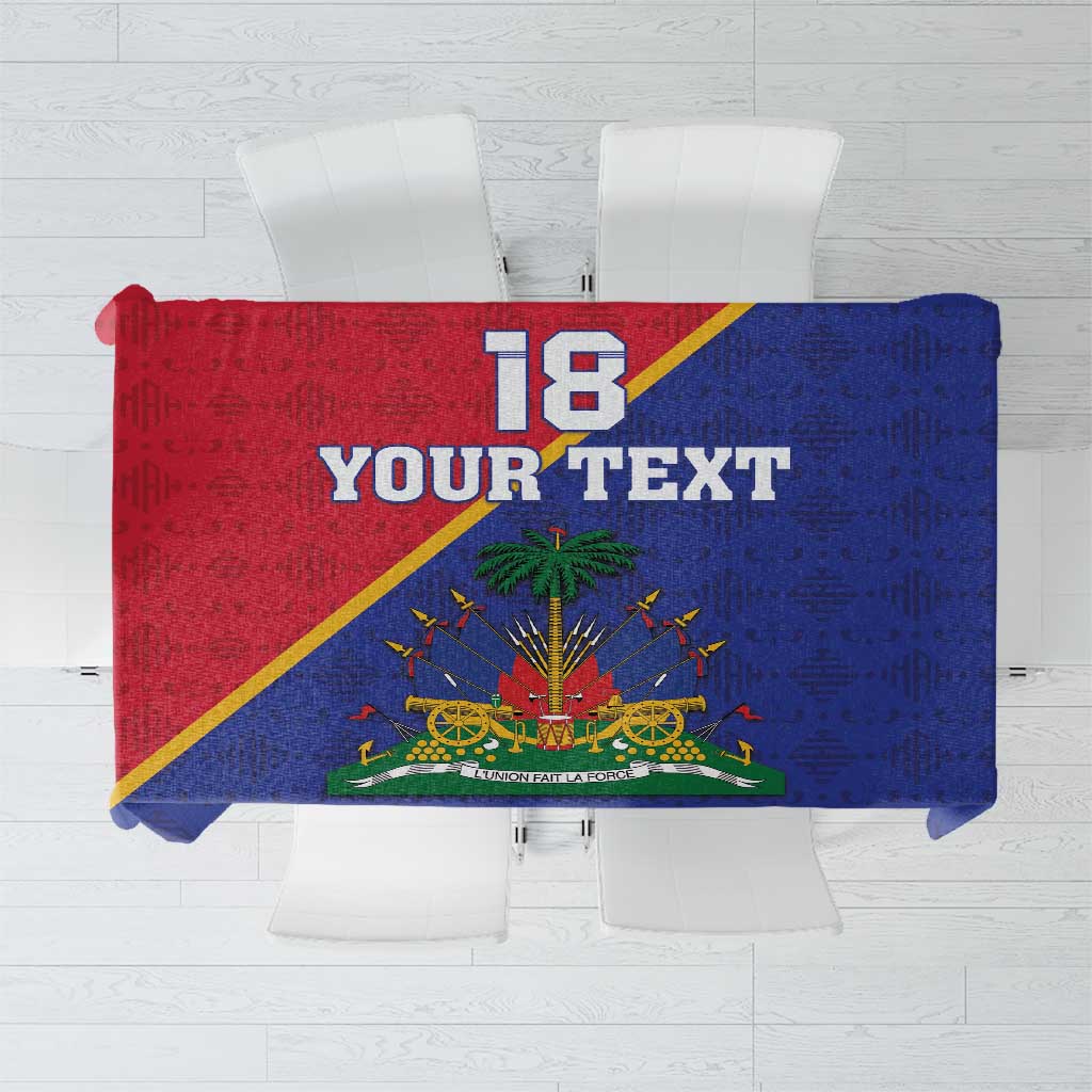 Custom Haiti Football Tablecloth Les Grenadiers