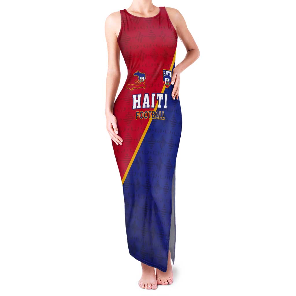 Custom Haiti Football Tank Maxi Dress Les Grenadiers