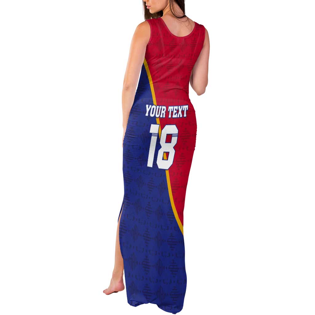 Custom Haiti Football Tank Maxi Dress Les Grenadiers
