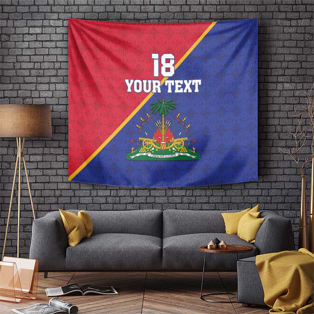 Custom Haiti Football Tapestry Les Grenadiers