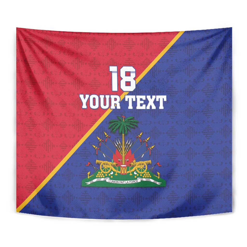 Custom Haiti Football Tapestry Les Grenadiers
