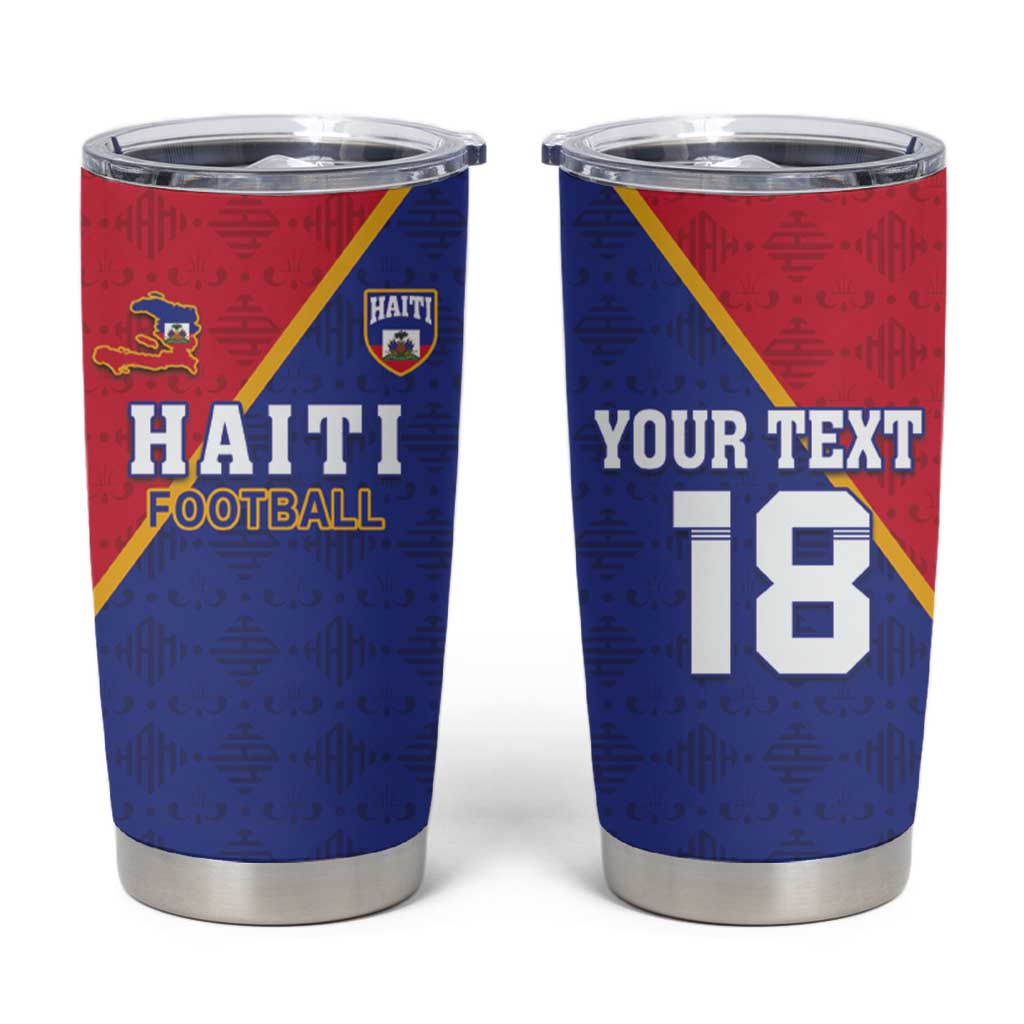 Custom Haiti Football Tumbler Cup Les Grenadiers