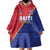 Custom Haiti Football Wearable Blanket Hoodie Les Grenadiers