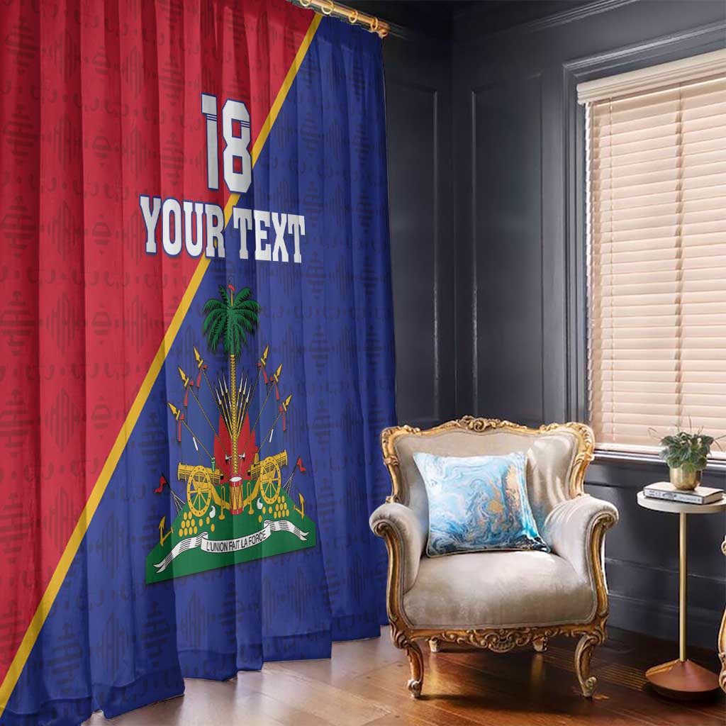 Custom Haiti Football Window Curtain Les Grenadiers