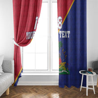 Custom Haiti Football Window Curtain Les Grenadiers