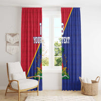Custom Haiti Football Window Curtain Les Grenadiers