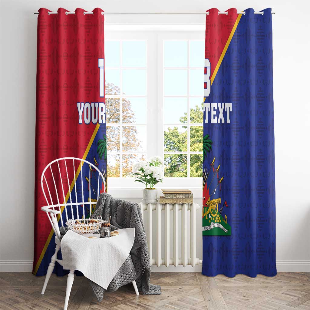 Custom Haiti Football Window Curtain Les Grenadiers