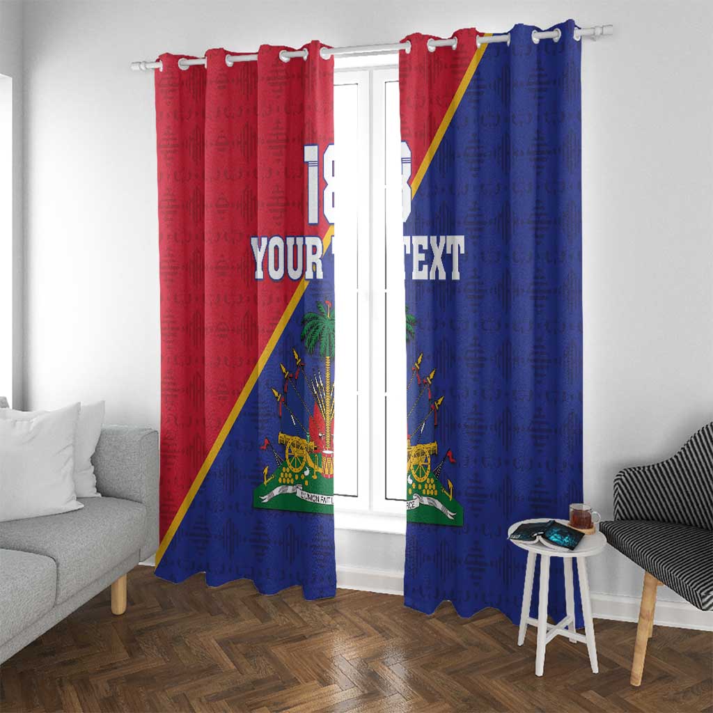 Custom Haiti Football Window Curtain Les Grenadiers