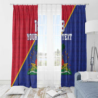 Custom Haiti Football Window Curtain Les Grenadiers