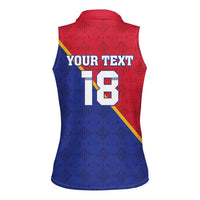 Custom Haiti Football Women Sleeveless Polo Shirt Les Grenadiers