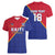 Custom Haiti Football Women V-Neck T-Shirt Les Grenadiers