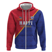 Custom Haiti Football Zip Hoodie Les Grenadiers