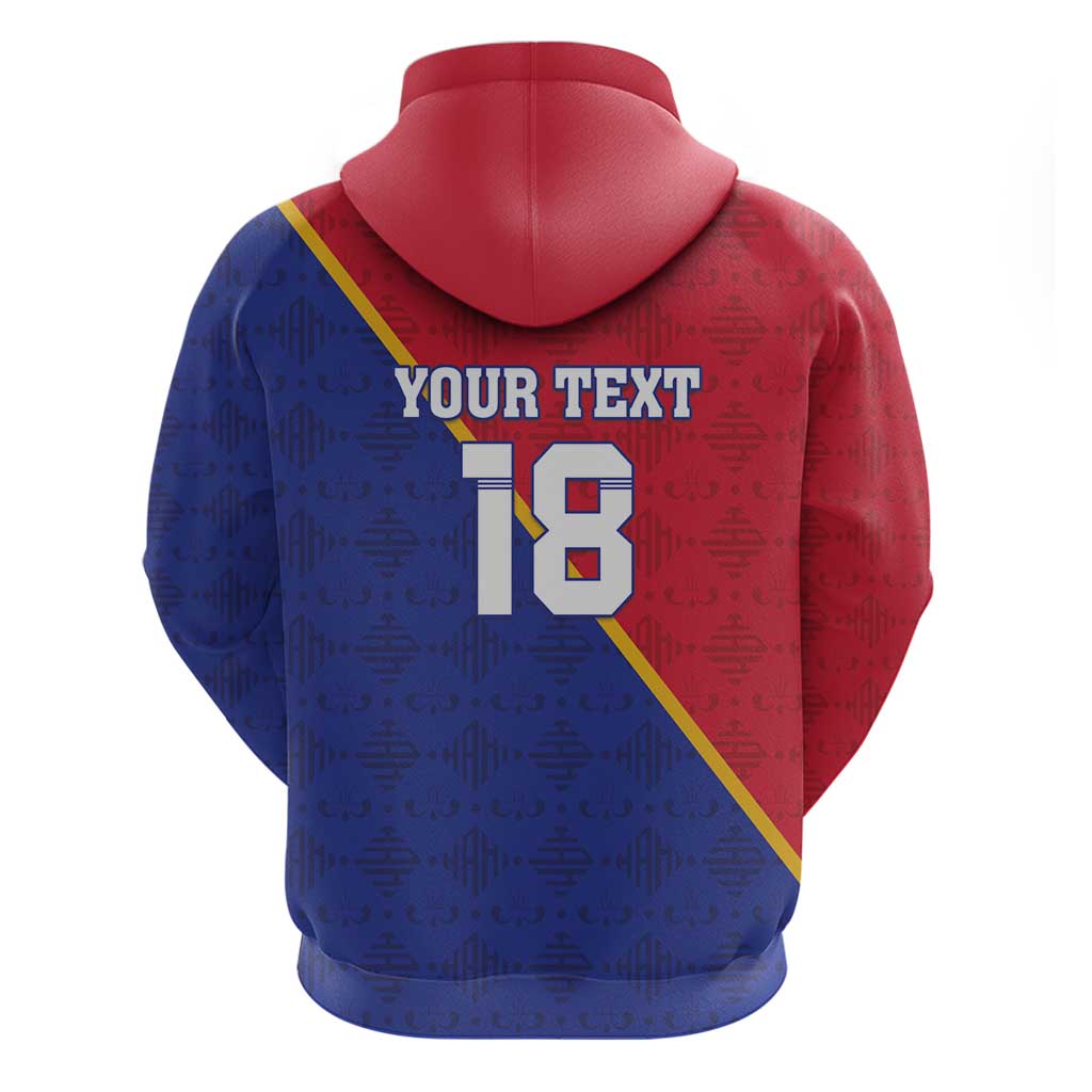 Custom Haiti Football Zip Hoodie Les Grenadiers
