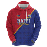 Custom Haiti Football Zip Hoodie Les Grenadiers