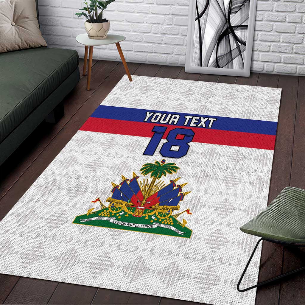 Custom Haiti Football Area Rug Ekip foutbol Ayiti