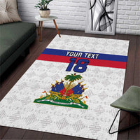 Custom Haiti Football Area Rug Ekip foutbol Ayiti