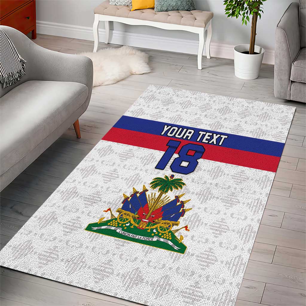 Custom Haiti Football Area Rug Ekip foutbol Ayiti