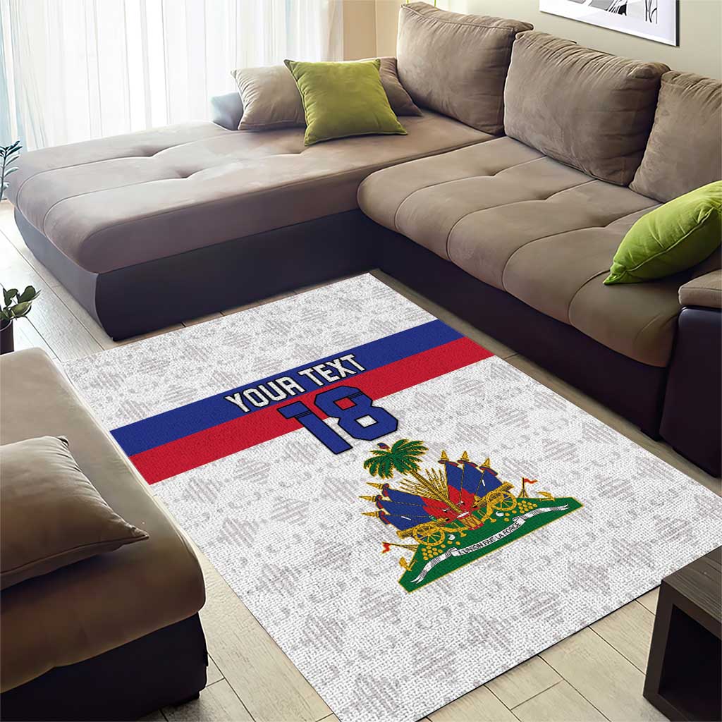 Custom Haiti Football Area Rug Ekip foutbol Ayiti