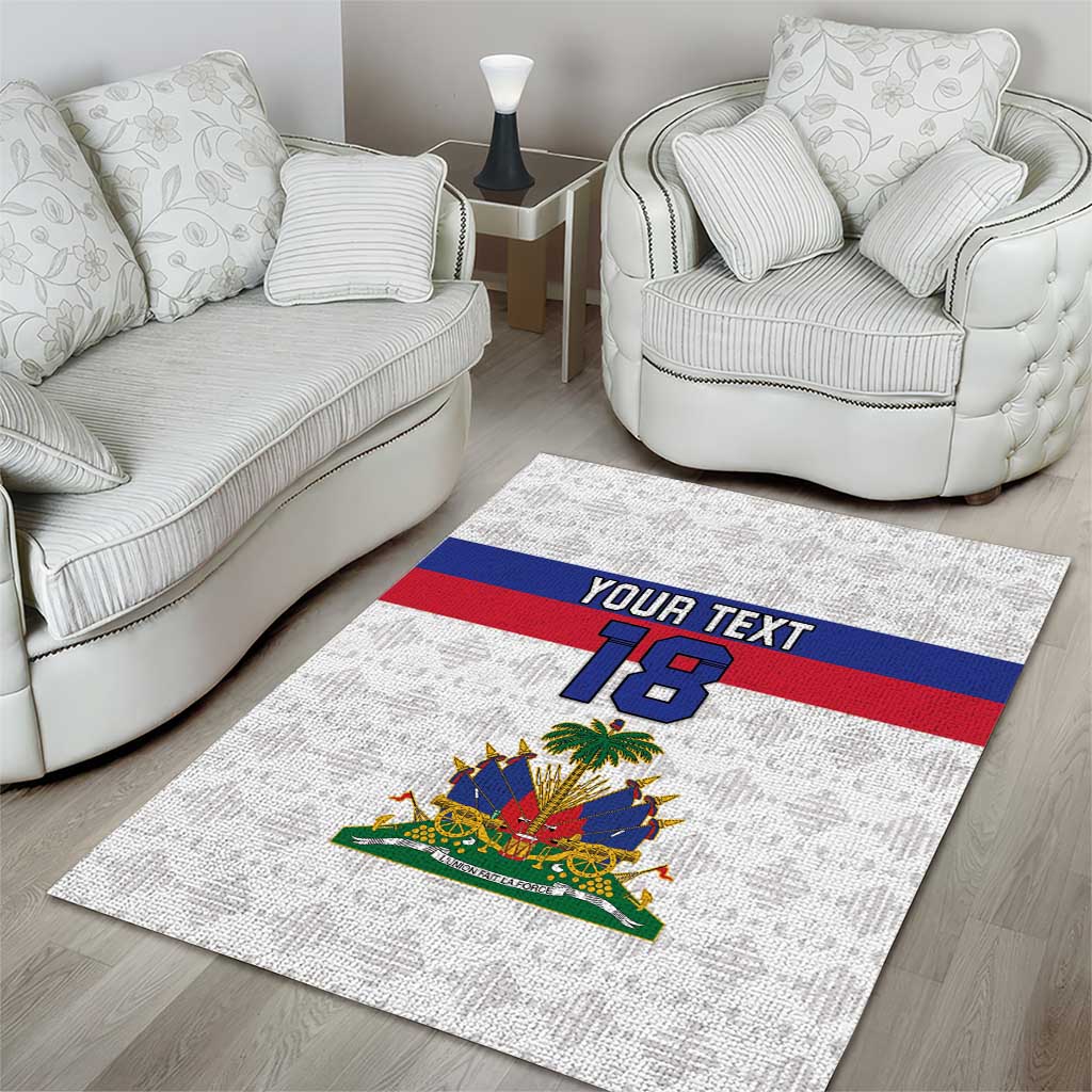 Custom Haiti Football Area Rug Ekip foutbol Ayiti
