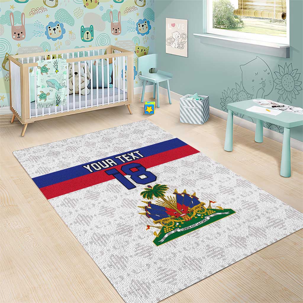 Custom Haiti Football Area Rug Ekip foutbol Ayiti