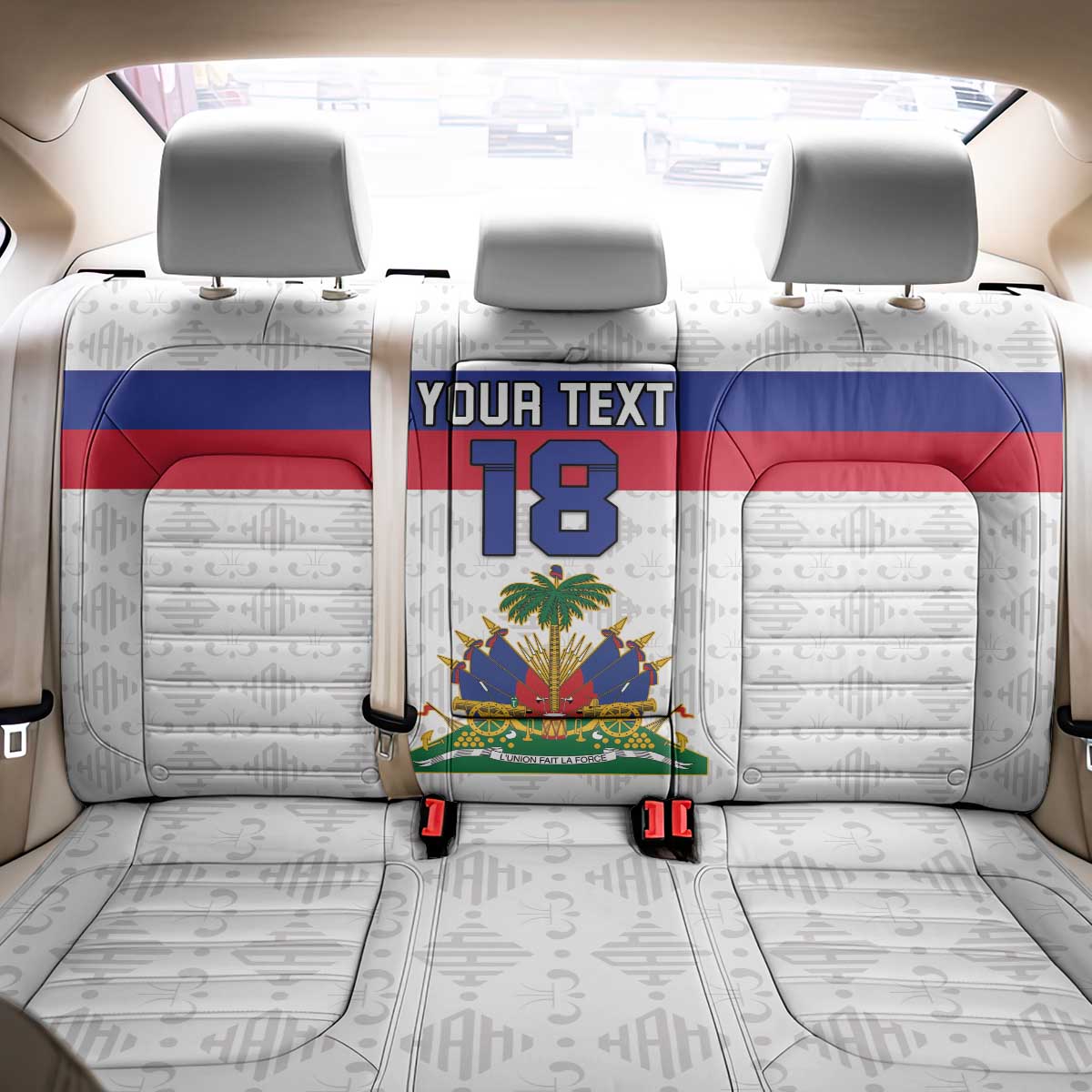 Custom Haiti Football Back Car Seat Cover Ekip foutbol Ayiti