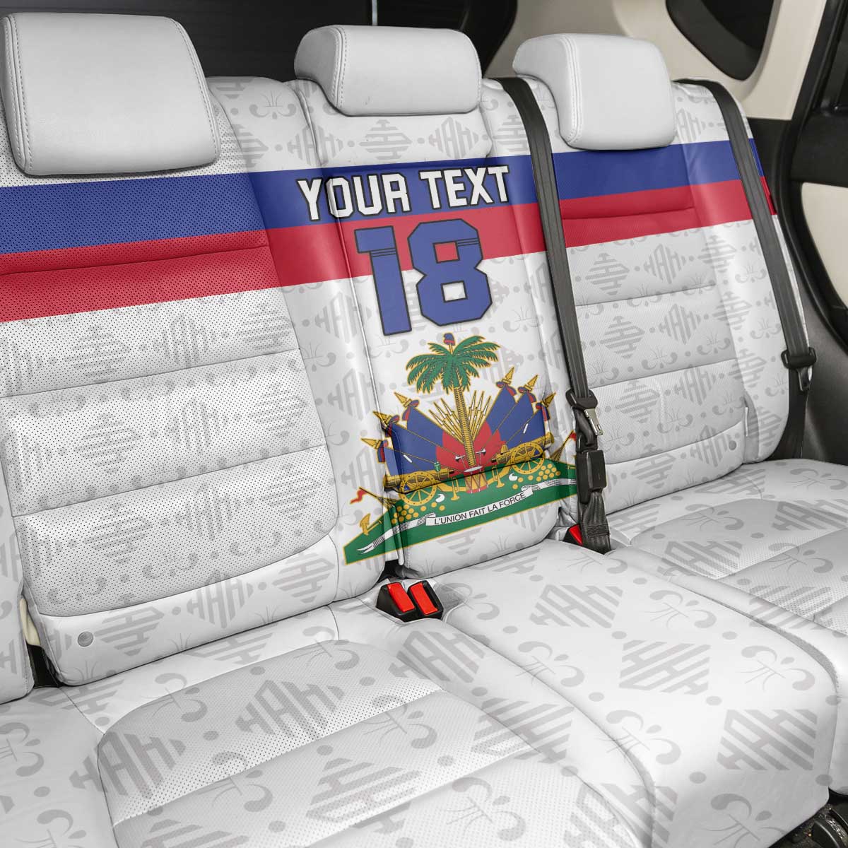Custom Haiti Football Back Car Seat Cover Ekip foutbol Ayiti