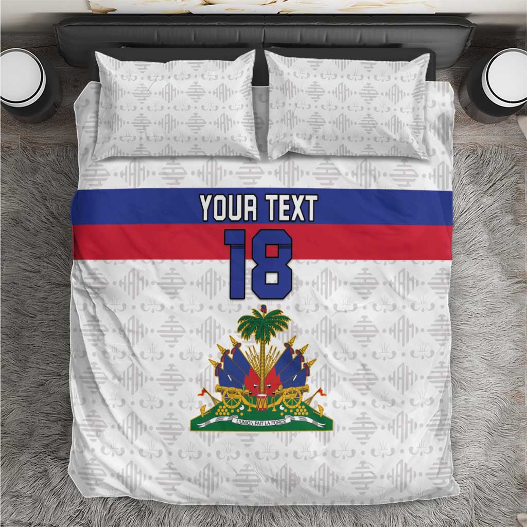 Custom Haiti Football Bedding Set Ekip foutbol Ayiti