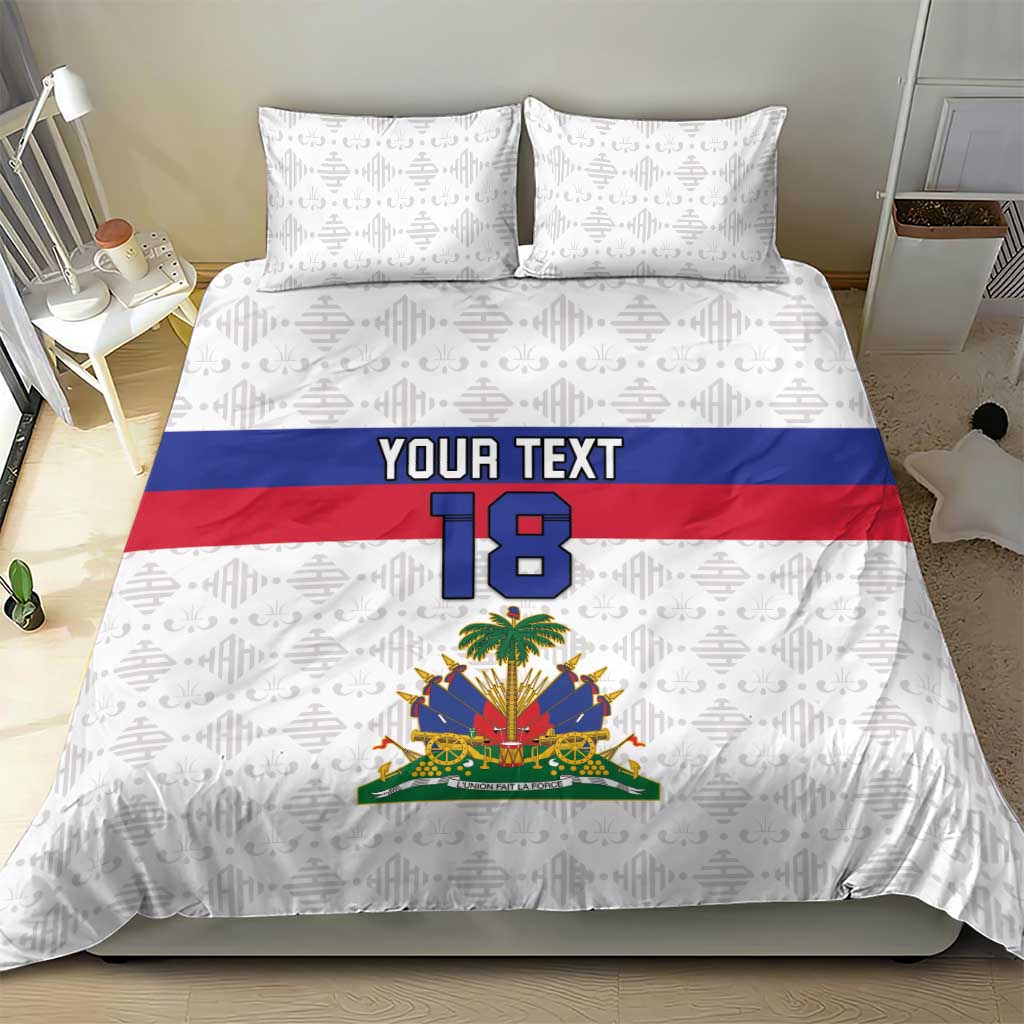 Custom Haiti Football Bedding Set Ekip foutbol Ayiti