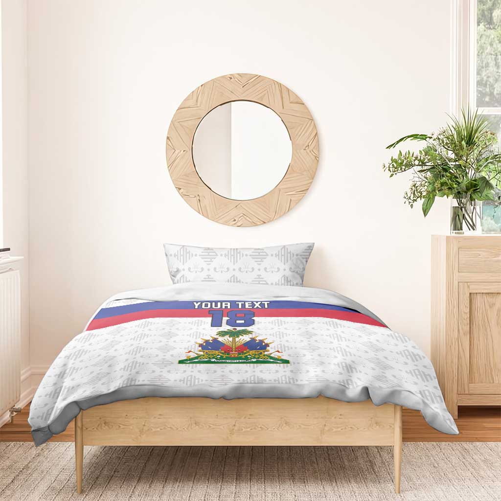 Custom Haiti Football Bedding Set Ekip foutbol Ayiti