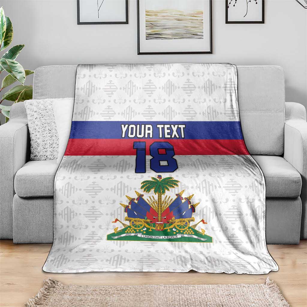 Custom Haiti Football Blanket Ekip foutbol Ayiti