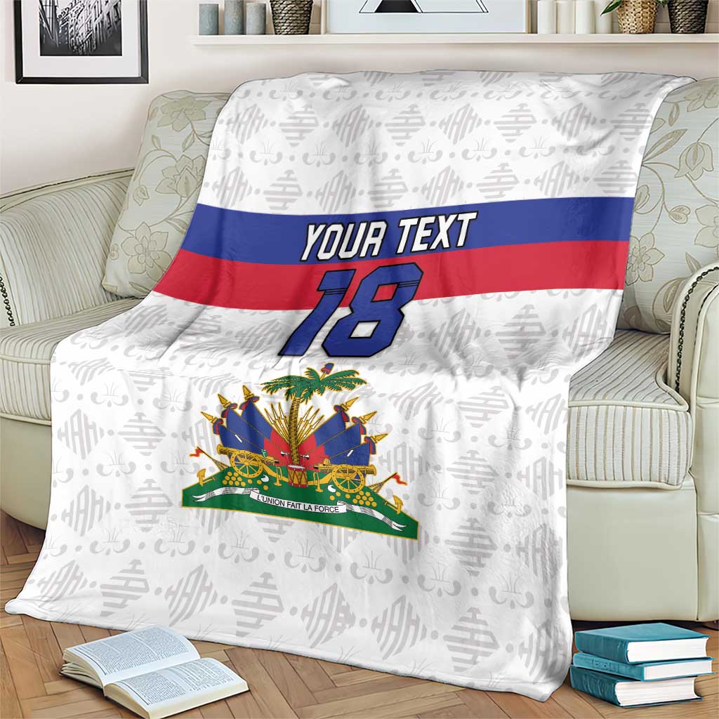 Custom Haiti Football Blanket Ekip foutbol Ayiti