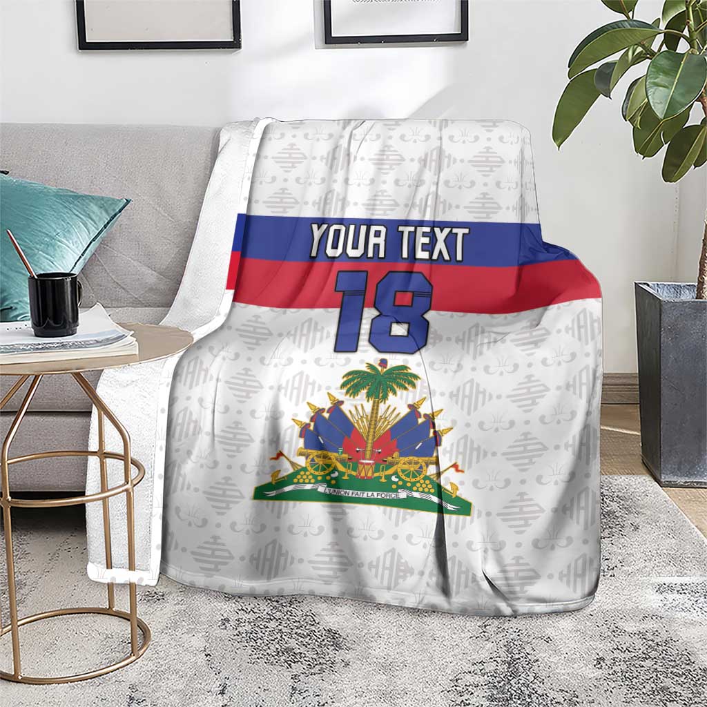 Custom Haiti Football Blanket Ekip foutbol Ayiti