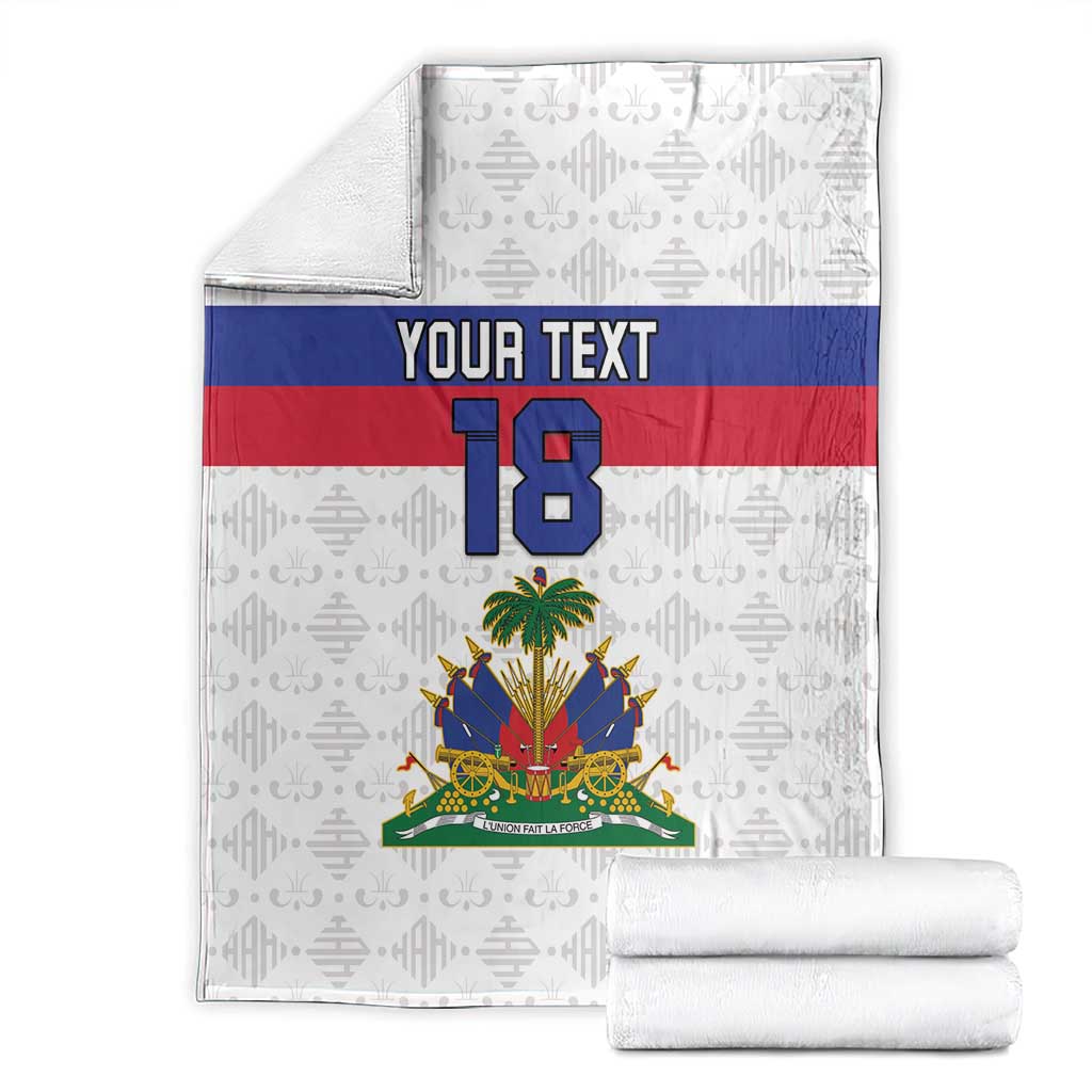 Custom Haiti Football Blanket Ekip foutbol Ayiti