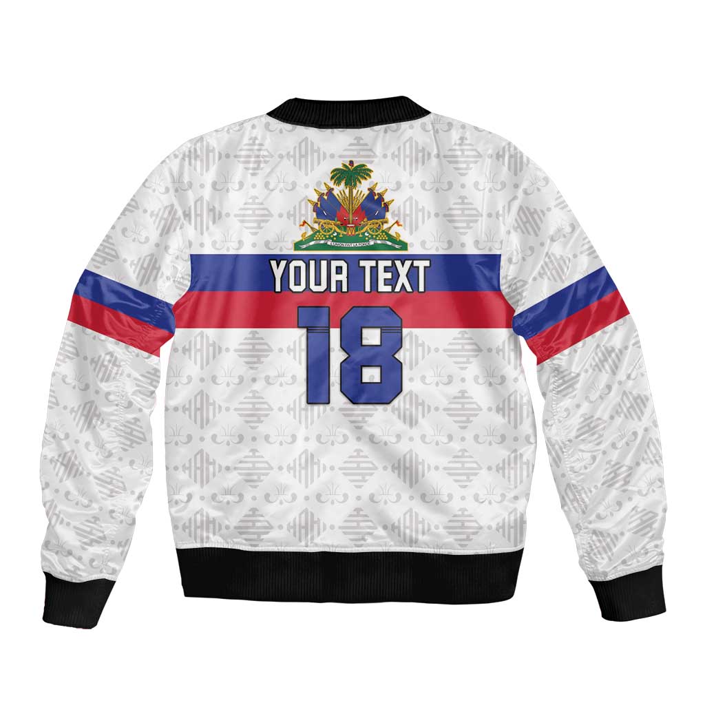 Custom Haiti Football Bomber Jacket Ekip foutbol Ayiti