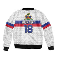 Custom Haiti Football Bomber Jacket Ekip foutbol Ayiti