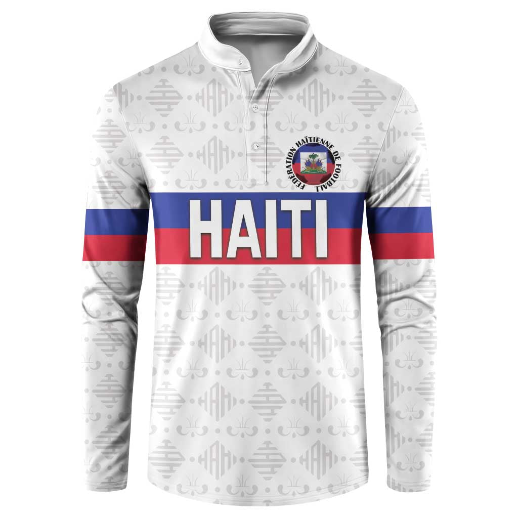 Custom Haiti Football Button Sweatshirt Ekip foutbol Ayiti