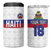 Custom Haiti Football 4 in 1 Can Cooler Tumbler Ekip foutbol Ayiti