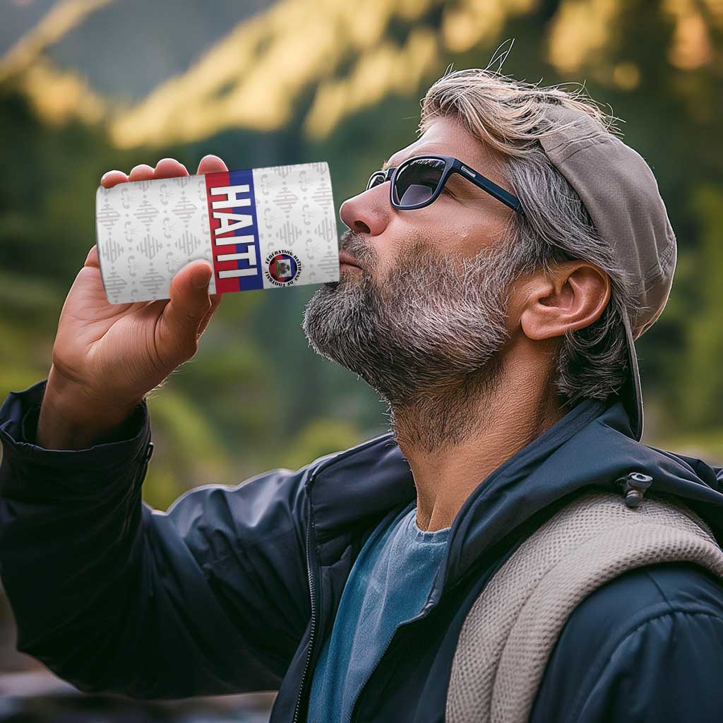 Custom Haiti Football 4 in 1 Can Cooler Tumbler Ekip foutbol Ayiti