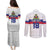 Custom Haiti Football Couples Matching Puletasi and Long Sleeve Button Shirt Ekip foutbol Ayiti