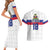 Custom Haiti Football Couples Matching Short Sleeve Bodycon Dress and Hawaiian Shirt Ekip foutbol Ayiti