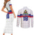 Custom Haiti Football Couples Matching Short Sleeve Bodycon Dress and Long Sleeve Button Shirt Ekip foutbol Ayiti