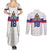 Custom Haiti Football Couples Matching Summer Maxi Dress and Long Sleeve Button Shirt Ekip foutbol Ayiti